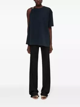 Ferragamo футболка асимметричного кроя, черный