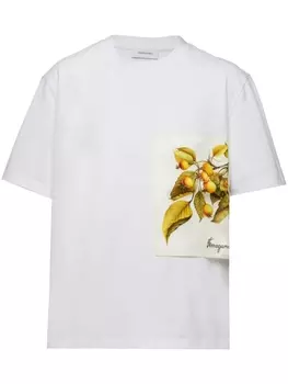 Ferragamo футболка с принтом, белый