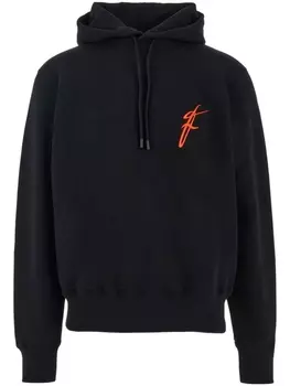 Ferragamo худи с вышитым логотипом, черный