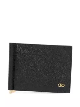 Ferragamo картхолдер с декором Gancini, черный