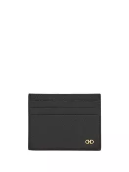 Ferragamo картхолдер с декором Gancini, черный