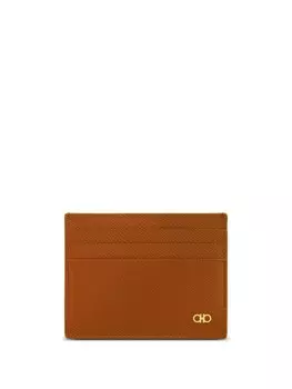 Ferragamo картхолдер с декором Gancini, коричневый