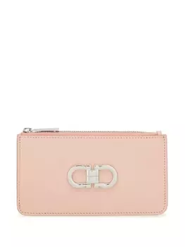 Ferragamo картхолдер с декором Gancini, розовый