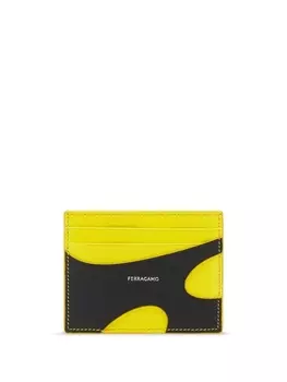 Ferragamo картхолдер с вырезами, черный