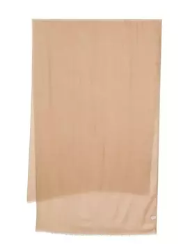 Ferragamo кашемировый шарф с бахромой, нейтральный цвет