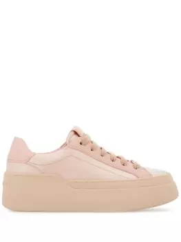 Ferragamo кеды на шнуровке, розовый