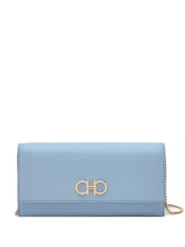 Ferragamo кошелек на цепочке с декором Gancini, синий