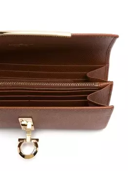 Ferragamo кошелек с декором Gancini, коричневый