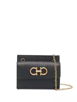 Ferragamo кошелек с логотипом, черный