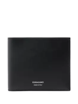 Ferragamo кошелек с тисненым логотипом, черный