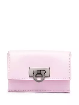 Ferragamo кошелек с застежкой-логотипом, розовый