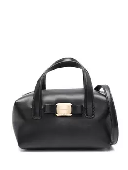 Ferragamo кожаная мини-сумка, черный