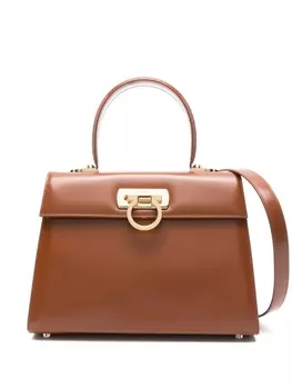 Ferragamo кожаная сумка-тоут, коричневый