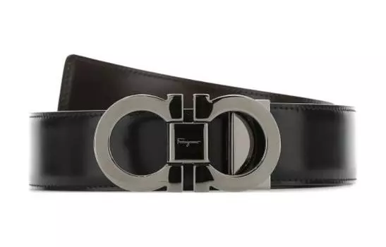 Ferragamo Кожаный ремень мужской черный