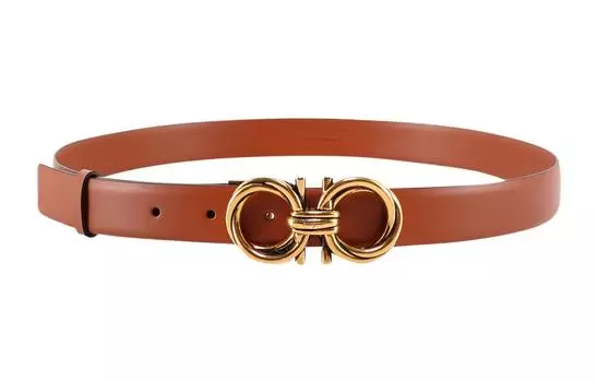 Ferragamo Кожаный ремень женский коричневый