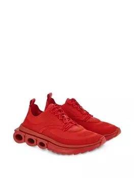 Ferragamo кроссовки с декором Gancini, красный