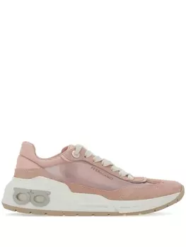 Ferragamo кроссовки со вставками, розовый