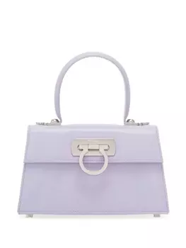 Ferragamo лакированная сумка-тоут Iconic, фиолетовый