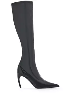 Ferragamo лакированные сапоги, черный