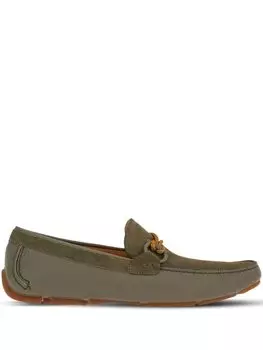 Ferragamo лоферы Front 4, зеленый
