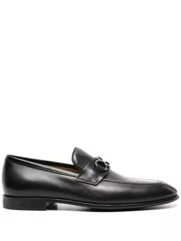 Ferragamo лоферы Gancini Horsebit, черный