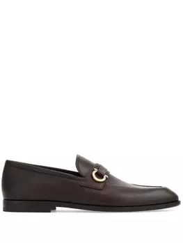 Ferragamo лоферы с декором Gancini, коричневый