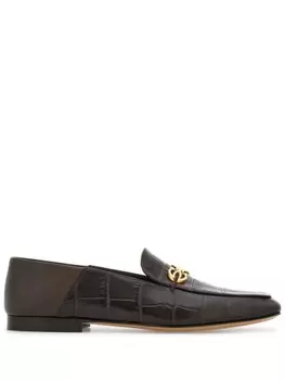 Ferragamo лоферы с декором Gancini, коричневый