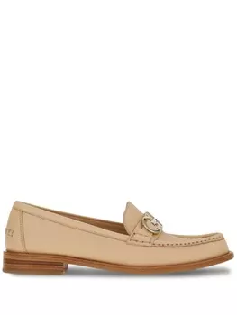 Ferragamo лоферы с декором Gancini, нейтральный цвет