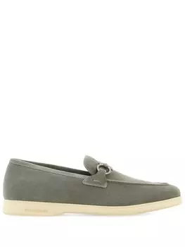 Ferragamo лоферы с декором Gancini, серый