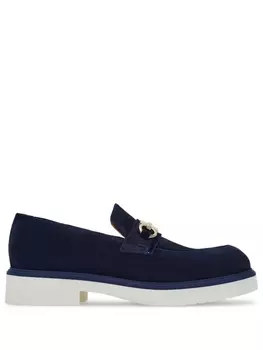 Ferragamo лоферы с декором Gancini, синий