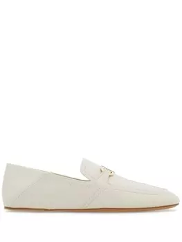 Ferragamo лоферы с логотипом, белый