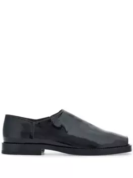 Ferragamo лоферы с открытым носком, черный