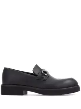 Ferragamo лоферы с подвеской Gancini, черный