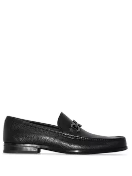 Ferragamo лоферы с пряжкой, черный