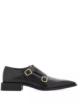 Ferragamo лоферы с пряжкой, черный