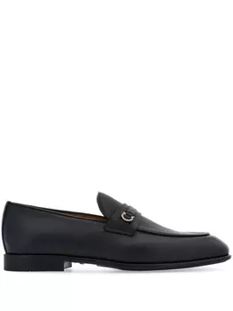 Ferragamo лоферы с пряжкой Gancini, черный