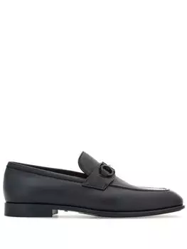 Ferragamo лоферы с пряжкой Gancini, черный
