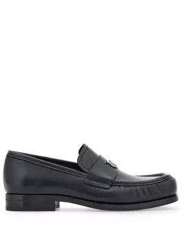 Ferragamo лоферы с пряжкой Gancini, черный