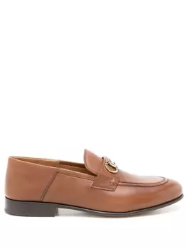 Ferragamo лоферы с пряжкой Gancini, коричневый