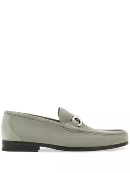 Ferragamo лоферы с пряжкой Gancini, серый