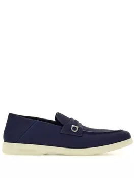 Ferragamo лоферы с пряжкой Gancini, синий