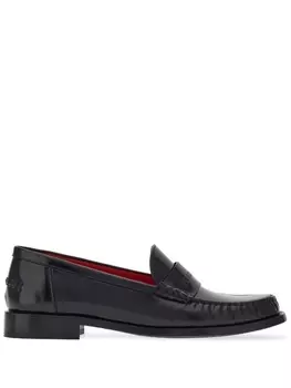 Ferragamo лоферы с тисненым логотипом, черный