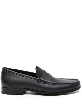 Ferragamo лоферы с тисненым логотипом, синий