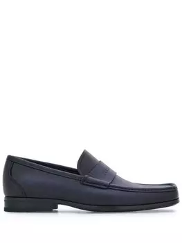 Ferragamo лоферы с тисненым логотипом, синий