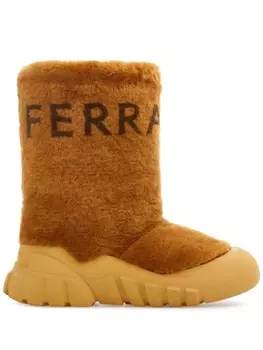 Ferragamo лыжные ботинки с логотипом, нейтральный цвет