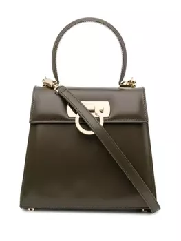 Ferragamo маленькая сумка-тоут Iconic, зеленый