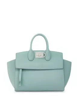 Ferragamo маленькая сумка-тоут Studio Soft, зеленый