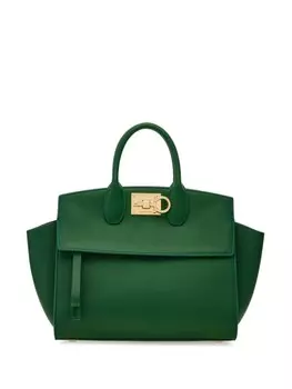 Ferragamo маленькая сумка-тоут Studio, зеленый