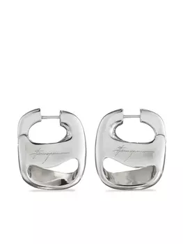Ferragamo маленькие серьги Vara, серебряный
