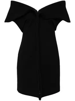 Ferragamo мини-платье с открытыми плечами, черный